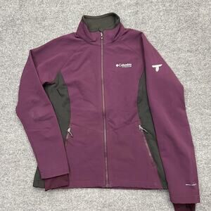 Columbia Titanium Jacket Womens Medium Purple Omni-Heat Softshell Full Zip